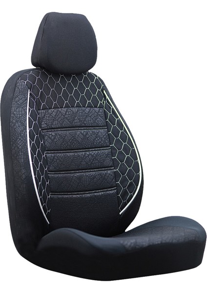 Renaultk 11KOLTUK Kilifi Gof Siyah-Beyaz