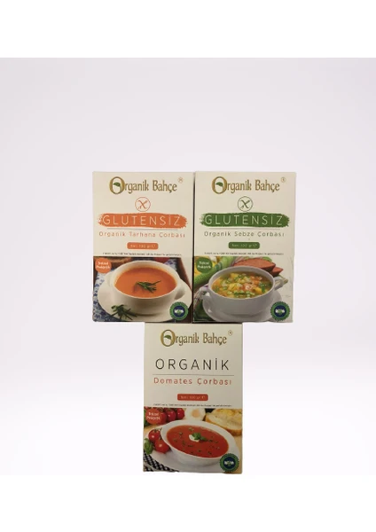 Organik Bahçe Glutensiz Tarhana Çorbası, Glutensiz Sebze Çorbası, Glutensiz Domates Çorbası 100 gr