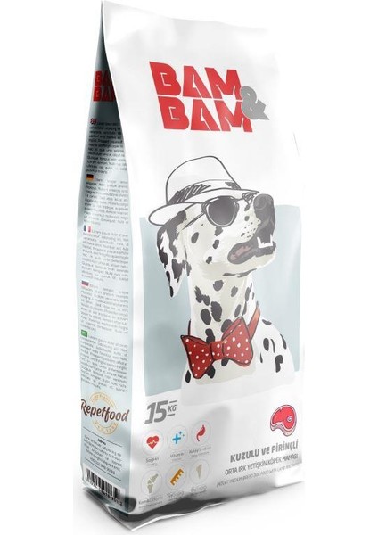 YETİŞKİN ORTA IRK KUZULU KÖPEK MAMASI 15KG