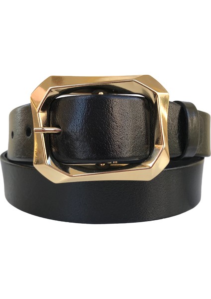 Deri Gold Tokalı Kadın Kemeri 4 cm