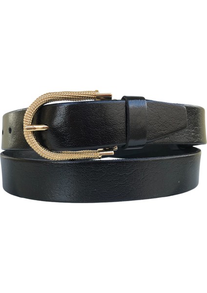 Deri Gold Tokalı Kadın Kemeri 4 cm