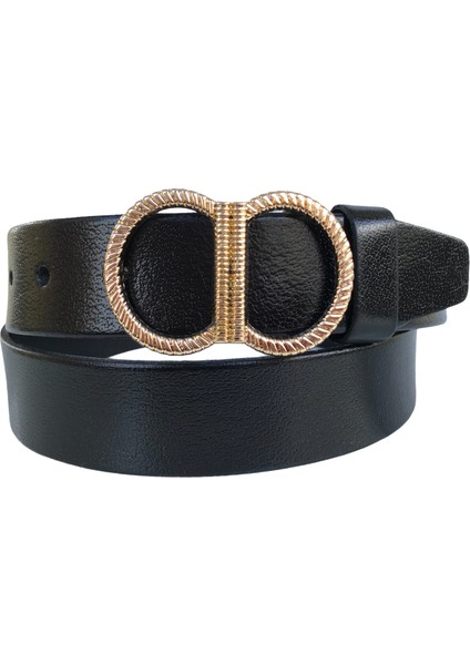 Deri Gold Tokalı Kadın Kemeri 4 cm