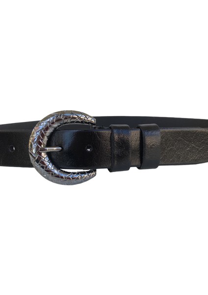 Deri Gümüş Tokalı Kadın Kemeri 4 cm fiyatları