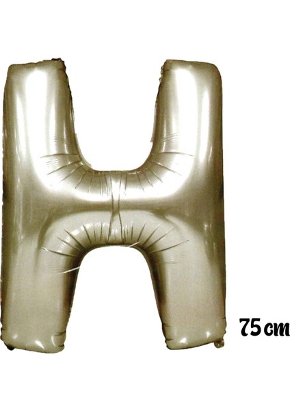 75 cm H Harfi Folyo Balon Gümüş