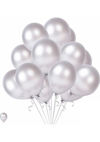 Global 20 Ad Gri Beyaz Karışık Balon