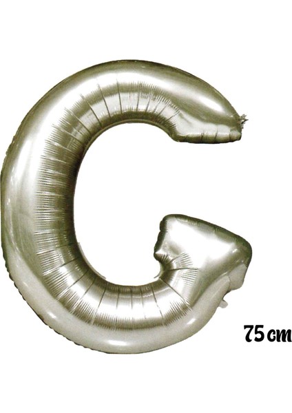 75 cm G Harfi Folyo Balon Gümüş