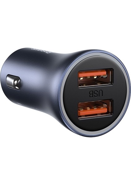 Golden Contactor Pro 40W Çift USB Hızlı Araç Şarj Başlık + Type-C To USB 5A Şarj Kablosu 1m TZCCJD-A0G