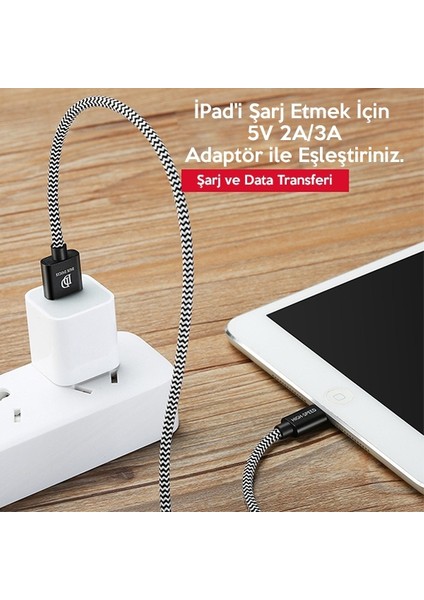 Dux Ducis K-One Cable Iphone USB Şarj Kablosu 3 mt DUX-34082