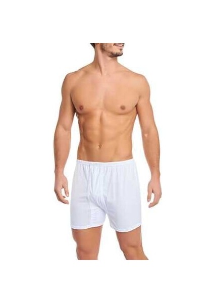 Erkek 3 Lü Paket Beyaz Penye Slip Kom