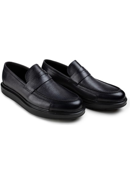 Deri Gri Comfort Erkek Loafer