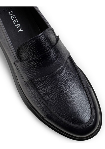 Deri Gri Comfort Erkek Loafer