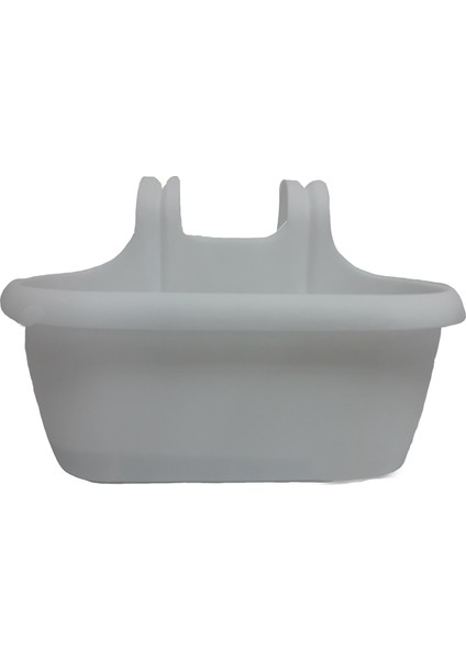 Nergiz Balkon Saksı 40 cm Beyaz 6,5 Lt Denge Aparatlı