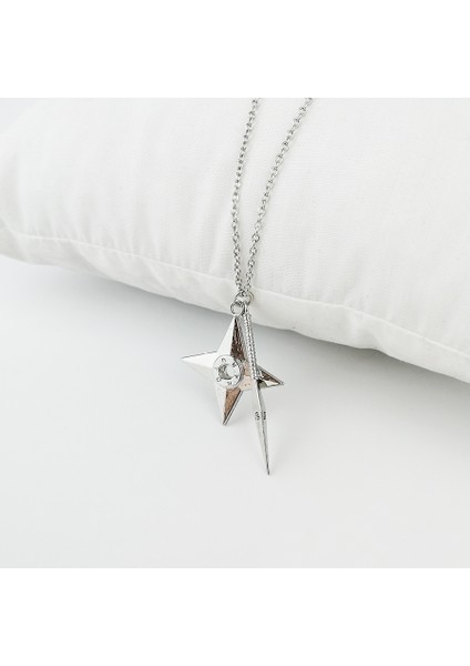 Naruto Shippuden - Shuriken Gümüş Kunai Kolye