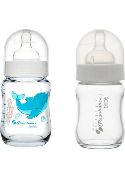 2 Li Borcam Emzikli Cam Biberon 120 ml