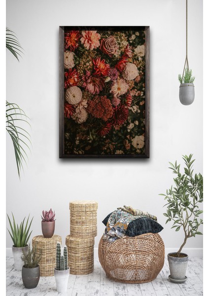 Dekoratif Ahşap Duvar Aksesuarı Flower Mix