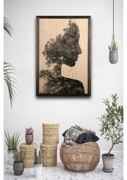 Duvar Dekoru Woman Forest