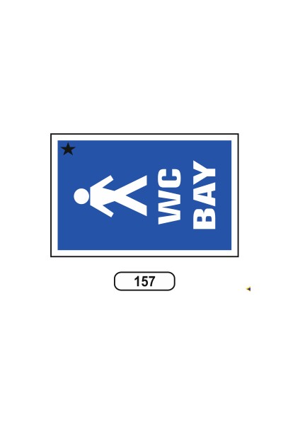 Wc Bay Uyarı Ikaz Levhası