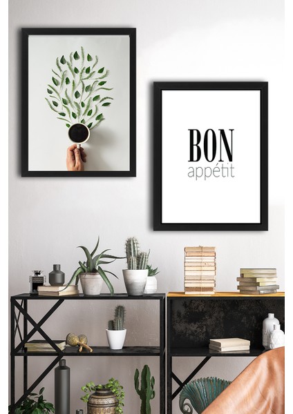 Çerçeve Poster Set Bon Appetit 2'li