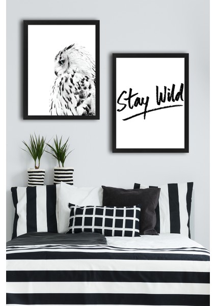 Çerçeve Poster Set Stay Wild 2'li