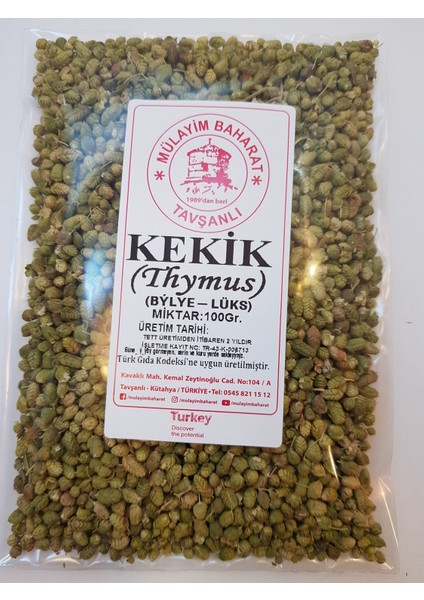 Mülayim Baharat Bilye Kekik (Thymus) 100 gr