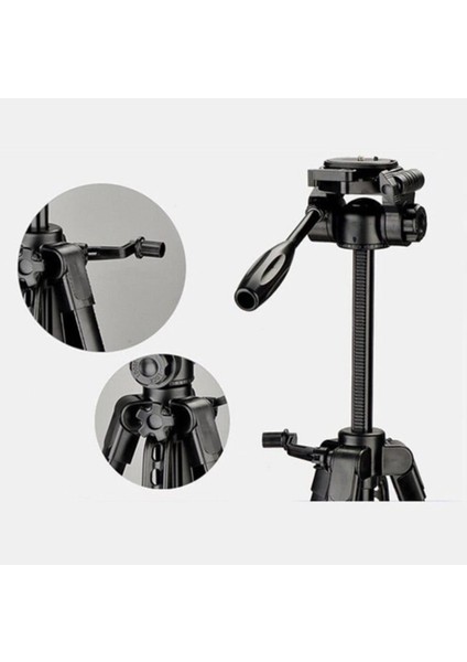 175 cm Profesyonel Tripod 3 Ayaklı Tutacak Bluetooth Uzaktan Kumandalı Telefon Tutucu ve Çanta Hediyeli Tripod
