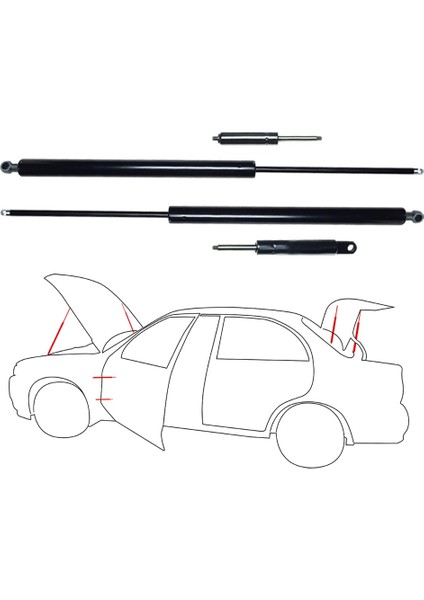 Toyota Aurıs Sw Sol + Sağ Bagaj Amortisörü - Model Yılı 13 > .. - Oem No: 6896002130 fırsatları
