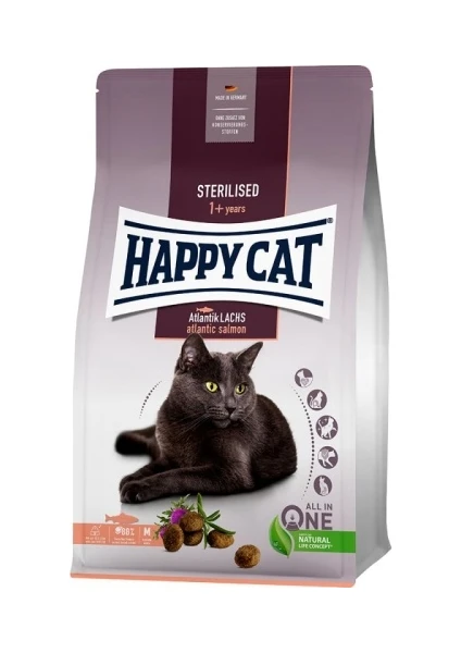 Happy Cat Sterilised Atlantic Somon Kısırlaştırılmış Kedi Maması 4 Kg