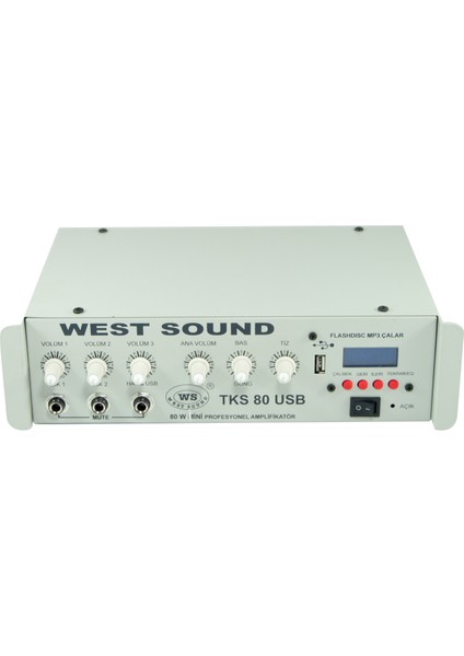 West Sound Tks 80 Trafolu Anfi 80 W 2 Mikrofon Girişli Usb'li