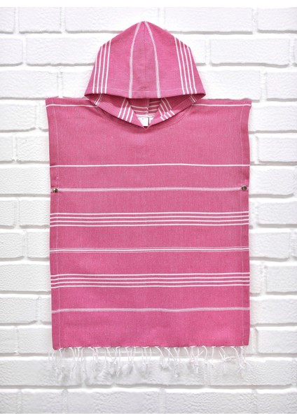Peştemal Çocuk Panço Çizgili Pembe