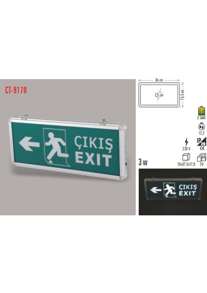 CT-9170 Karşı Ok Exıt Armatür Cata fiyatları