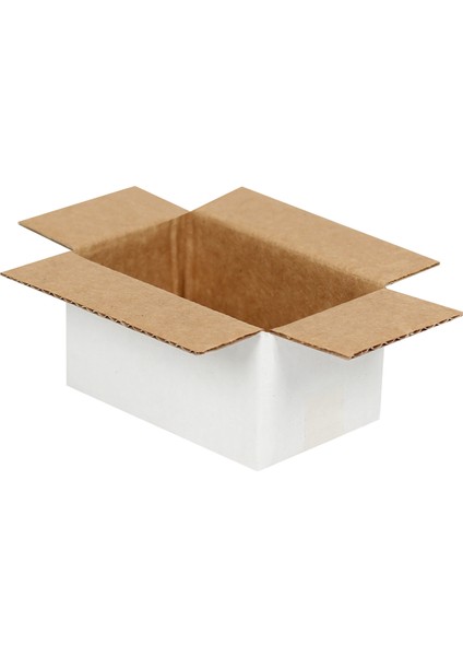 6,5x3,5x3cm Tek Oluklu Koli -Beyaz 25'li