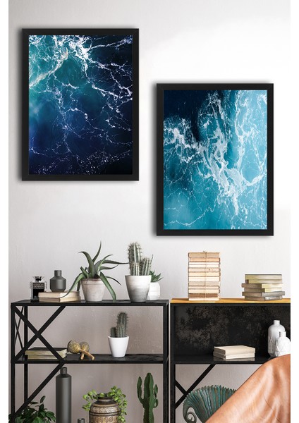 Çerçeve Hediyeli Poster Set Waves 2'li