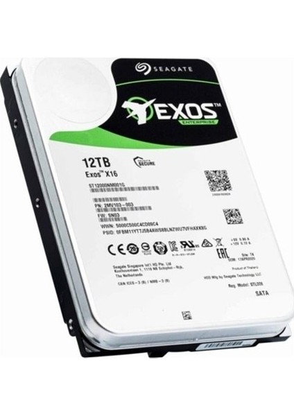 12TB Exos 3.5" Sata 3.0 7200 Rpm Harddisk ST12000NM001G Harddisk