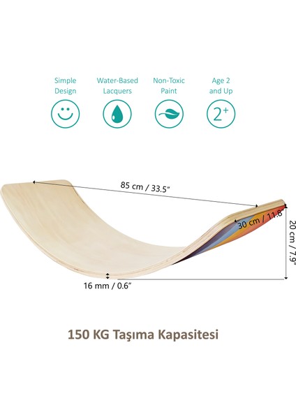 Denge Tahtası Life Büyük Boy - Doğal Ahşap modelleri