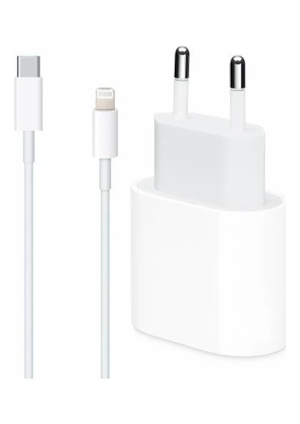 iPad (6. Nesil) Usb-C Şarj Veri Kablosu 1m ve 20W Usb-C Güç Adaptörü