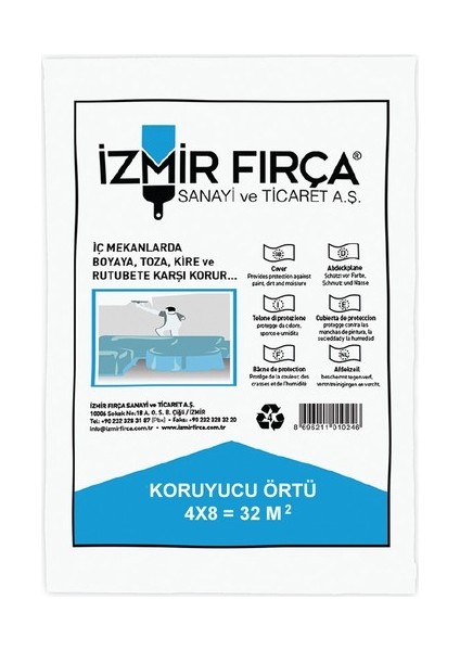 Izmir Fırça Koruyucu Hışır Örtü 32 M2 Naylon Örtü 4m * 8m