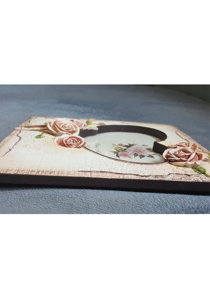 Gül Kabartmalı 17cm Kalp Çerçeve Silikon Kalıp K-748