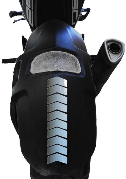 Ok Tasarımlı Taş Grisi Çamurluk Kask Sticker Çınar Extreme