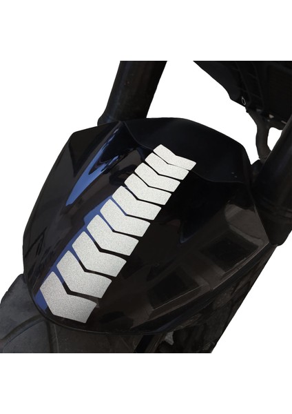 Ok Tasarımlı Reflektif Gri Çamurluk Kask Sticker Çınar Extreme