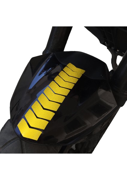 Ok Tasarımlı Reflektif Sarı Çamurluk Kask Sticker Çınar Extreme
