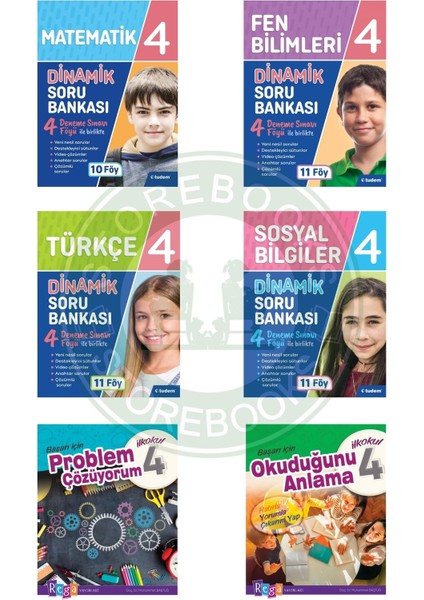 Tudem Yayınları 4. Sınıf Tüm Dersler Branş Soru Bankası +Okuduğunu Anlama +Problem Seti