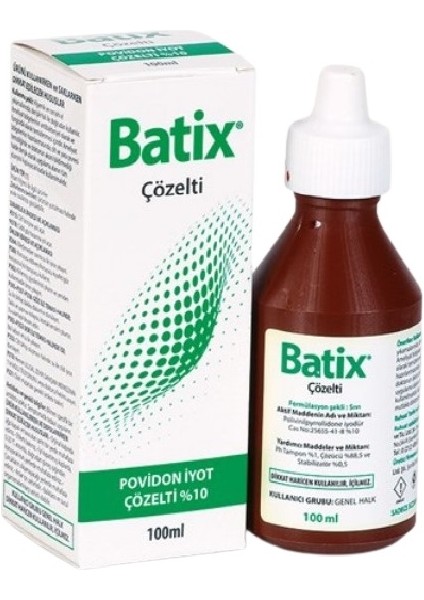 BATİX ANTİSEPTİK ÇÖZELTİ 100 ML
