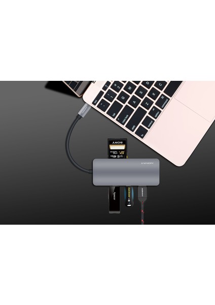 Onelink 6 In 1 Usb-C Hub Çevirici Dönüştürücü