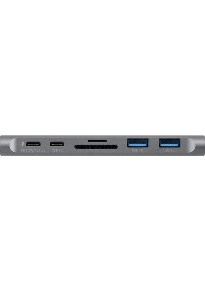 Onelink 7 In 1 Dual Usb-C Hub Çevirici Koyu Gri