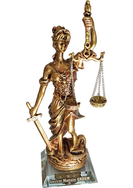 Adalet Terazisi Gold Ofis Makam Büro Hediyesi Hakim Savcı Avukat Hukuk