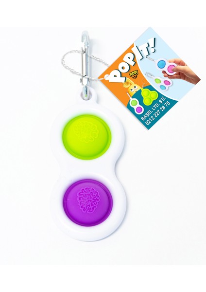 Pop It Push Bubble Pop It Duyusal Oyuncak Özel Stres Anahtarlık 6226