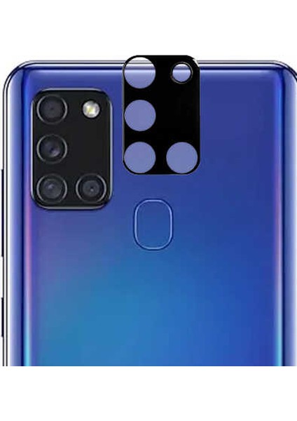 Samsung Galaxy A21S Kamera Lens Koruyucu Cam Siyah