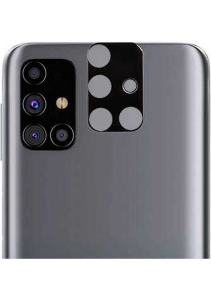 Samsung Galaxy M31S Kamera Lens Koruyucu Cam Siyah
