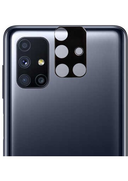 Samsung Galaxy M51 Kamera Lens Koruyucu Cam Siyah