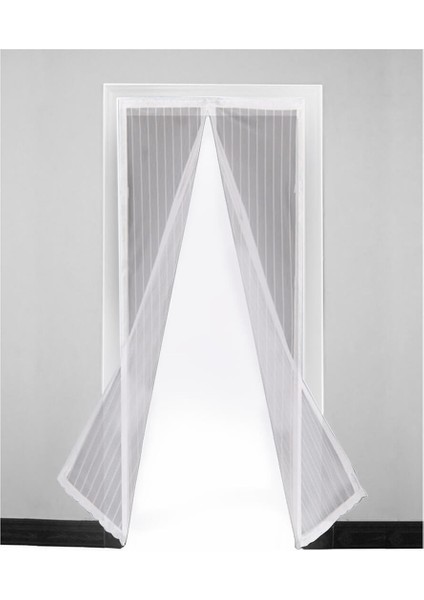 Beyaz Mıknatıslı Kapı Sinekliği - Sinek Perdesi Beyaz 105X205 cm